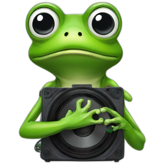 Dj frog emoji