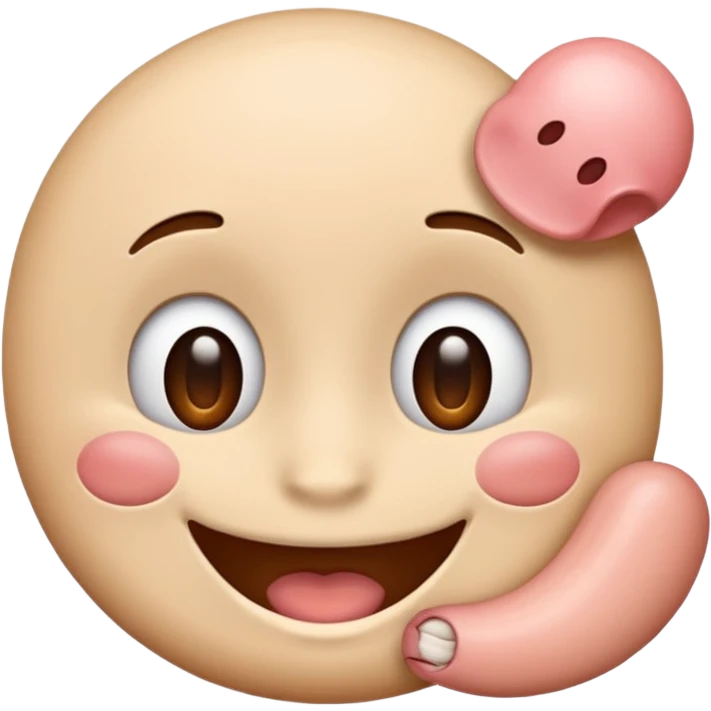 A smile face with a dick emoji