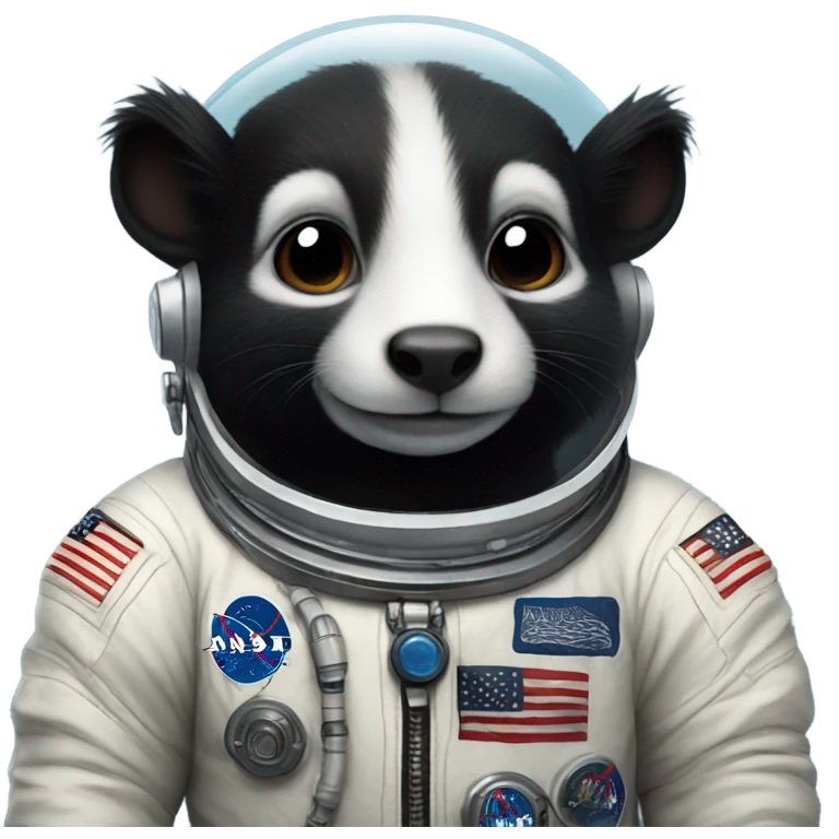 Astronaut skunk emoji