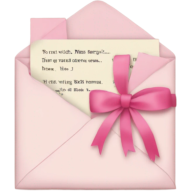 letter from “kiki delivery service” with pink bow saying “miss witch” emoji