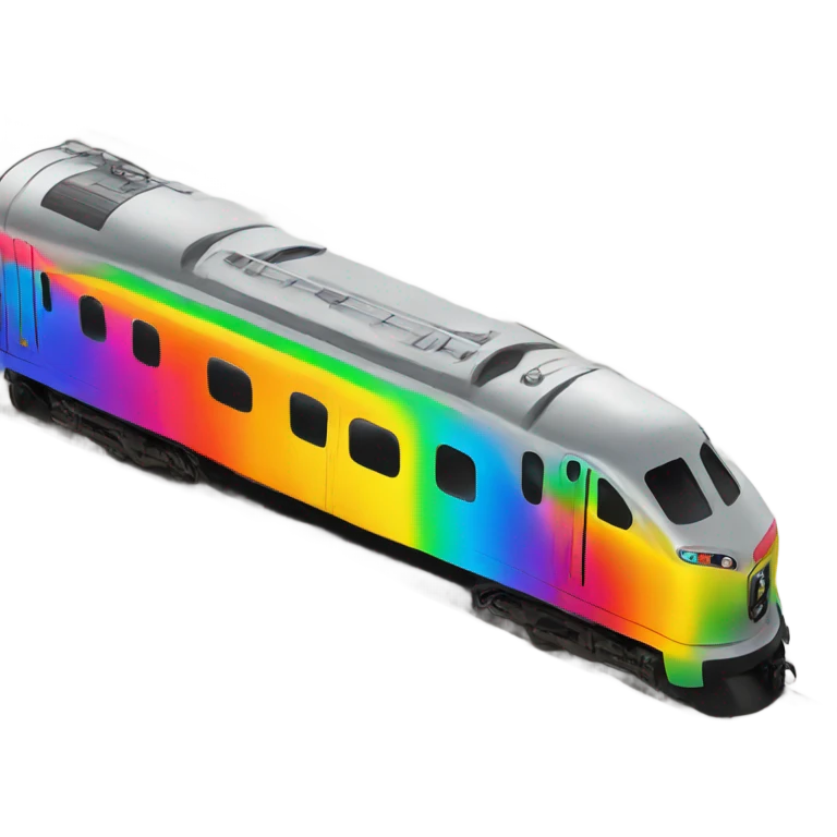 Rainbow train emoji