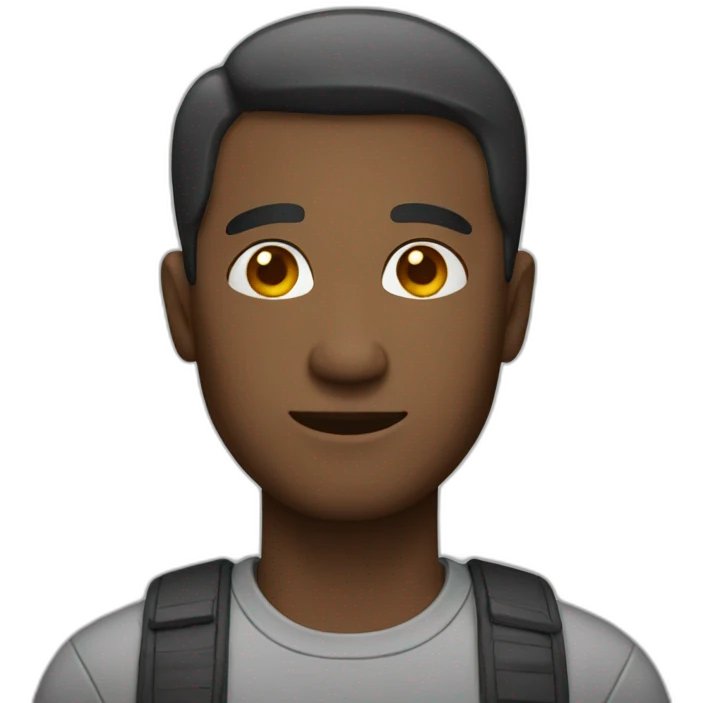 Middle part man emoji