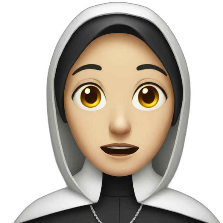 scary nun emoji