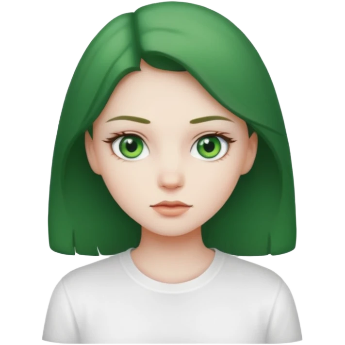 Girl green eyes won’t her clothes  emoji