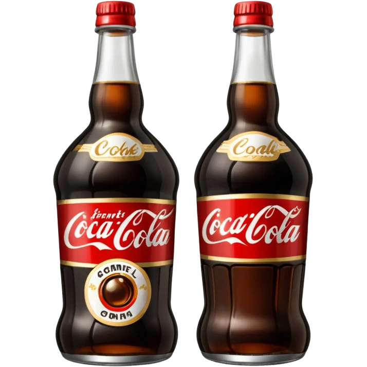 Botella cortada que contenga dentro fernet con coca cola emoji