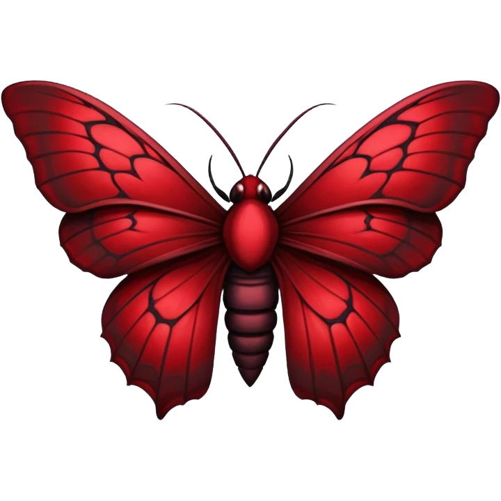 Gothic moth Dark red emoji
