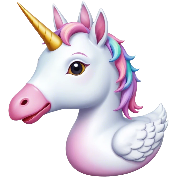 Unicorn with duck emoji