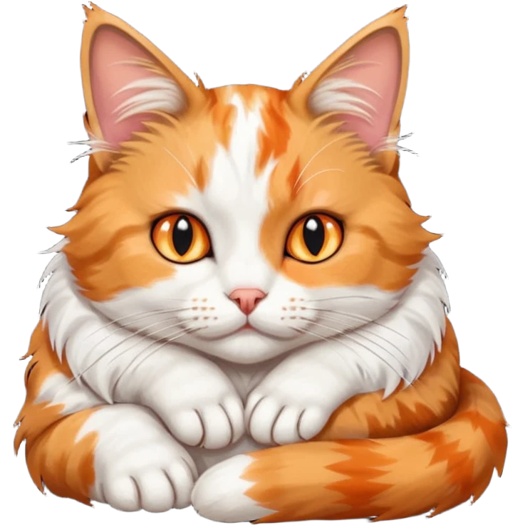 Cat rest chin on hand emoji