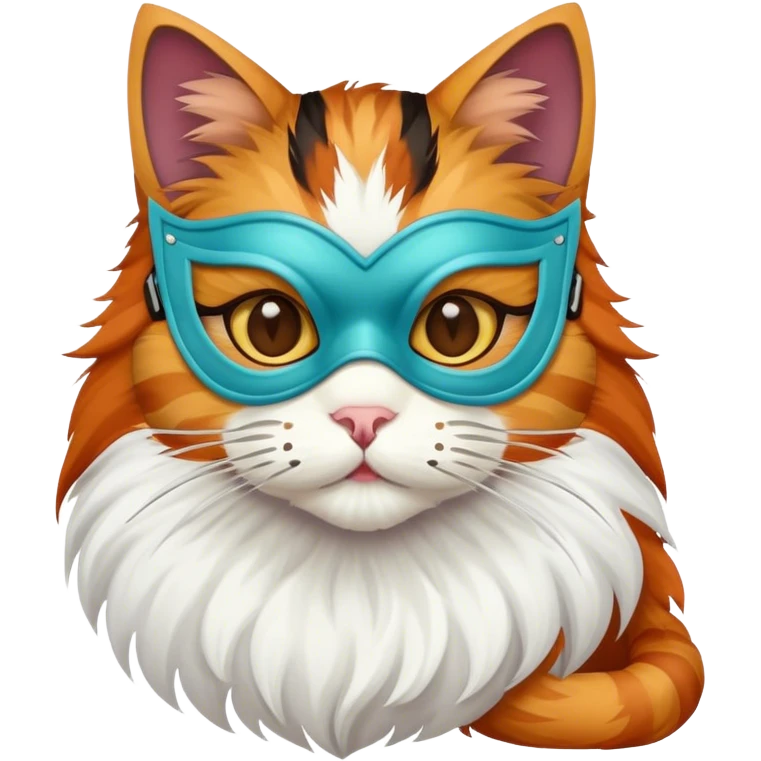 Cat wearing a mask emoji
