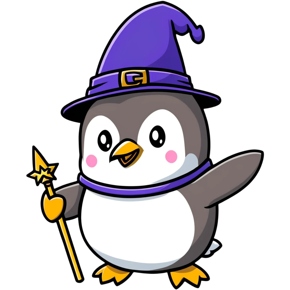 penguin wizard emoji