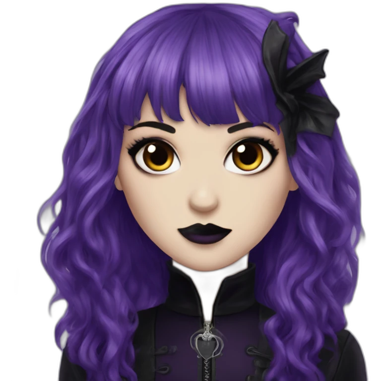 Elissabat-with-bangs-long-hair-dark-purple-and-black-vampire-goth-makeup emoji