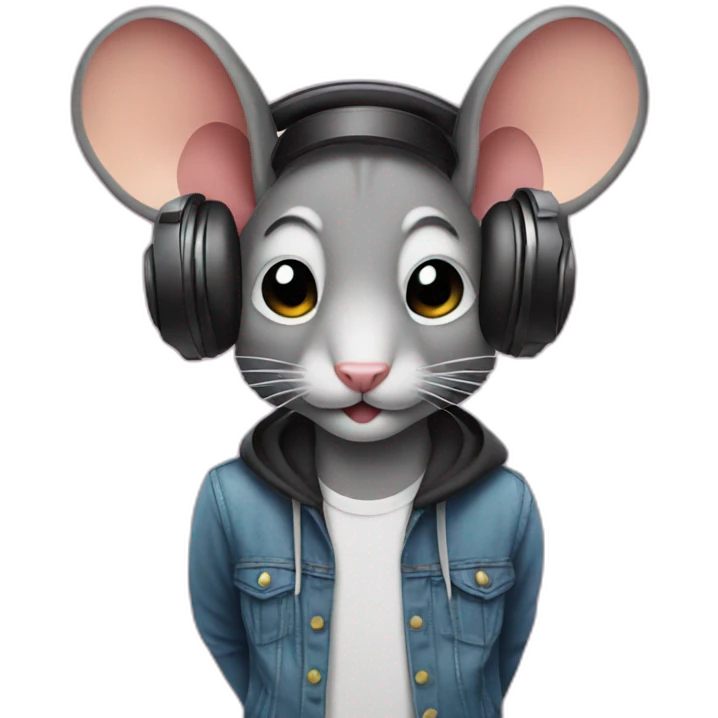 Mouse dj emoji