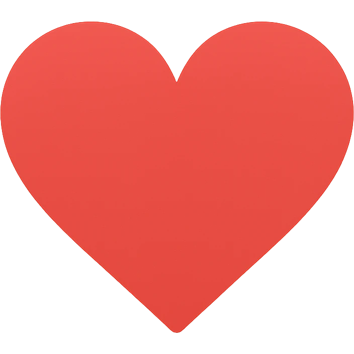 red heart icon, modern color icon style emoji