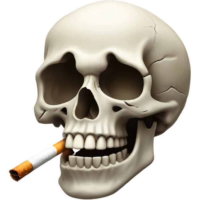 Skull smoking 100  emoji