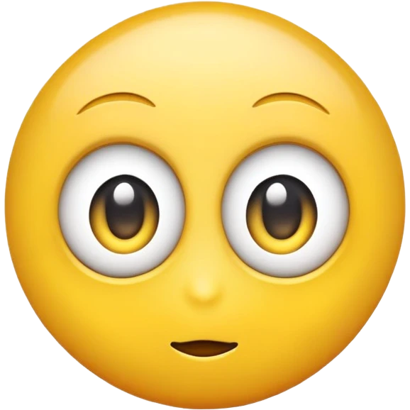Yellow emoji with one big eye in the center emoji