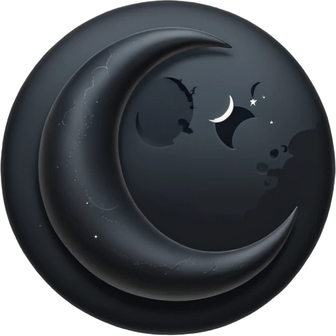 حلال ماه مشکی emoji