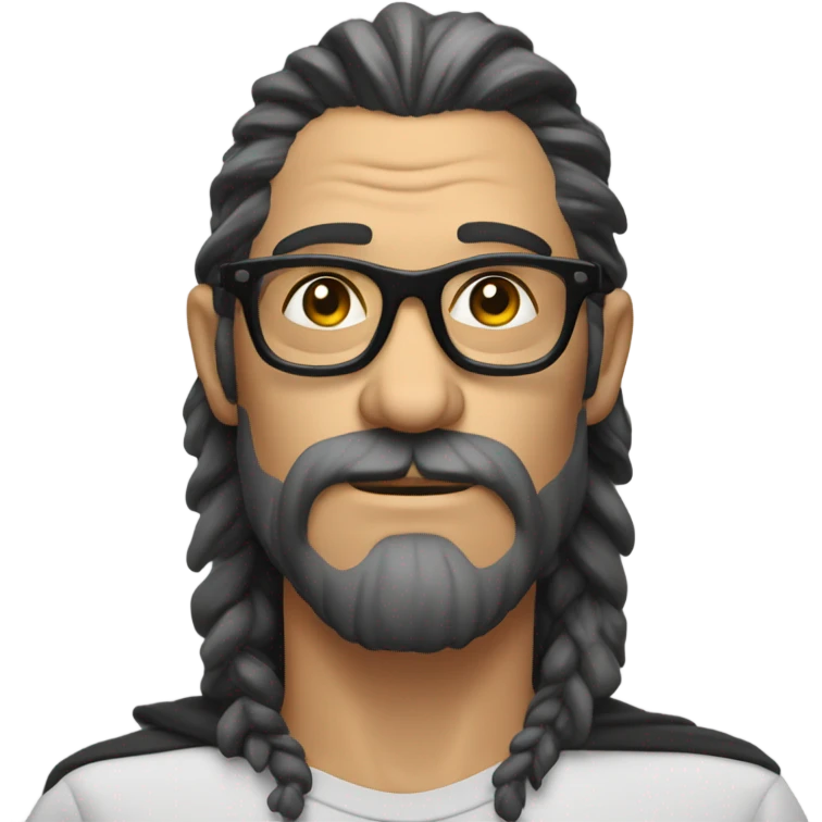 Hombre lobo con lentes emoji