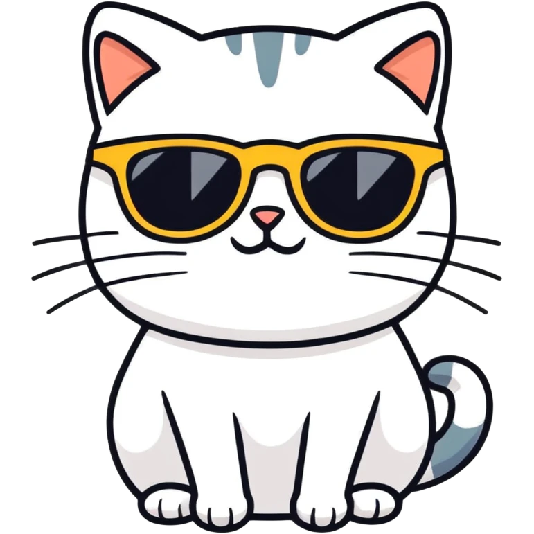 Cat with sunglasses emoji