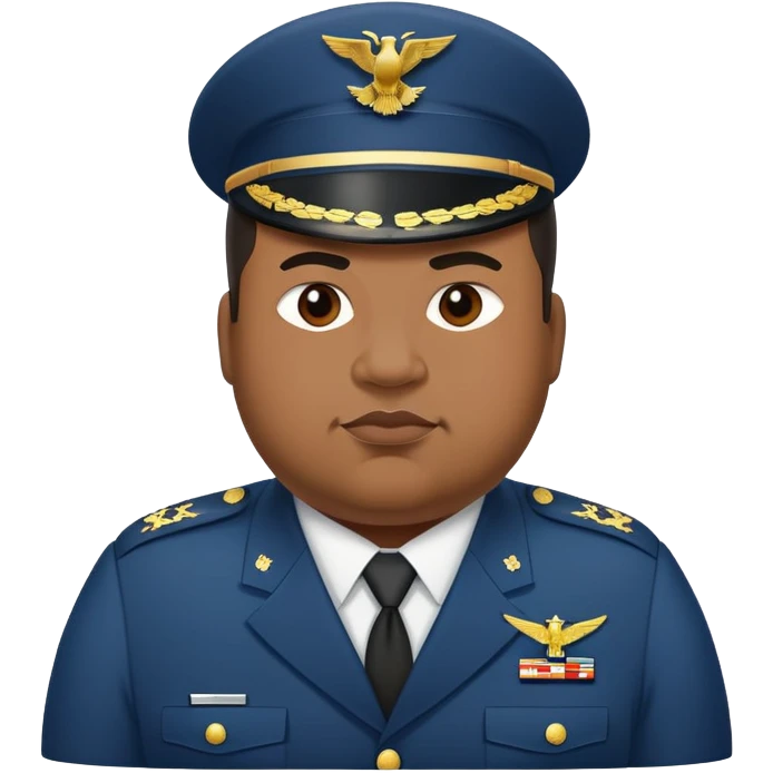 bold a bit fat Military on a plane emoji