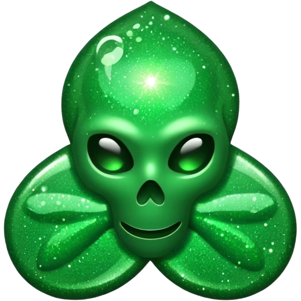 glitter green toxic symbol emoji