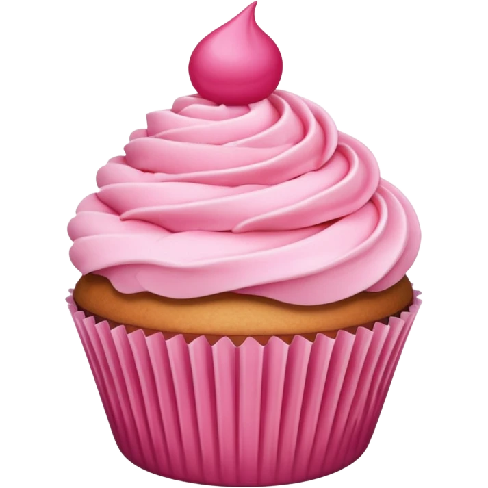 Cupcake with pink icing emoji