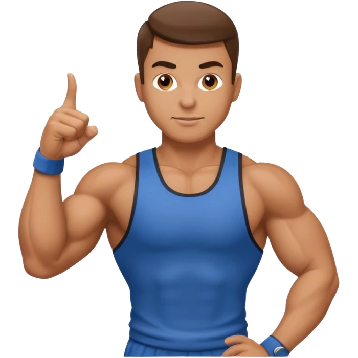 Gym trainer pointing at the camera emoji