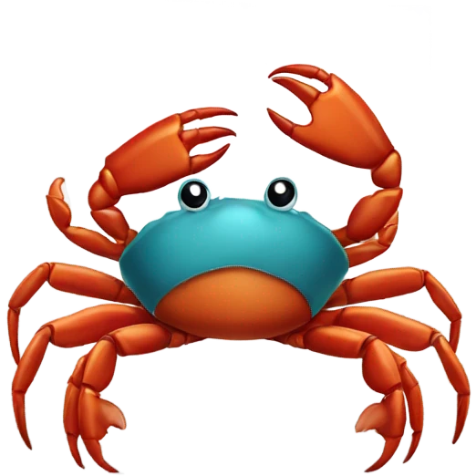 Crab holding a sign  emoji