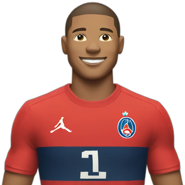 Mbappe happy back and in front view emoji