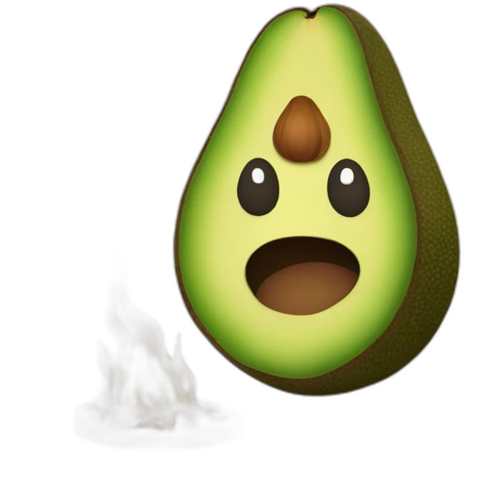 avocado with a fire pit emoji