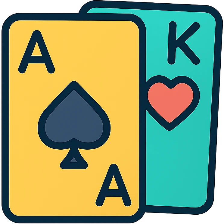 blackjack icon, clean and modern style emoji