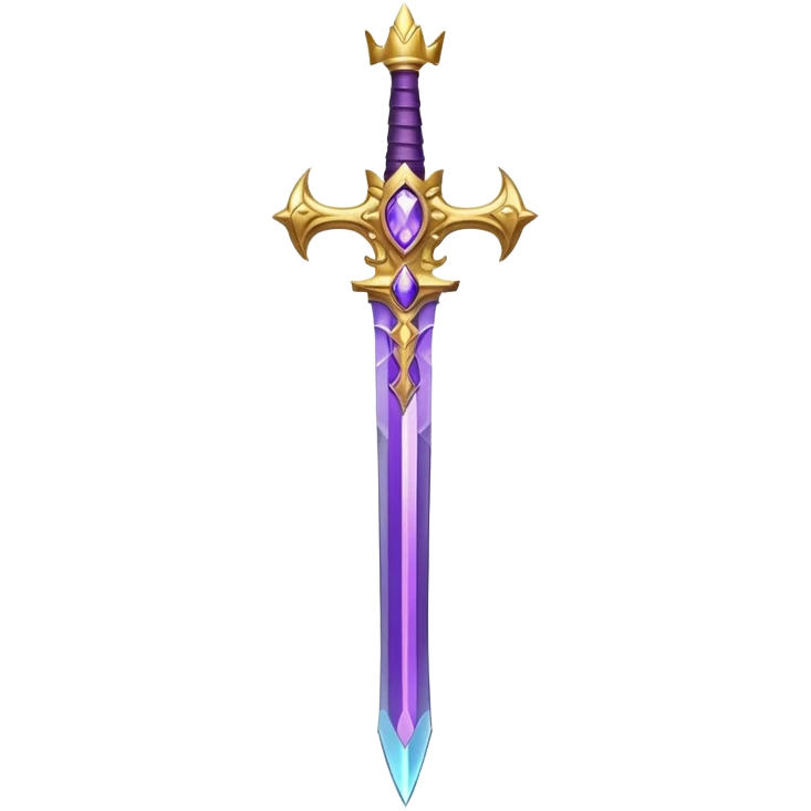 purple aura sword with crown  emoji