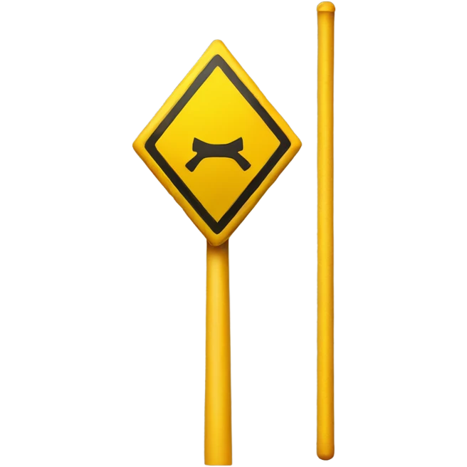 simple alert exclamation mark road sign yellow emoji