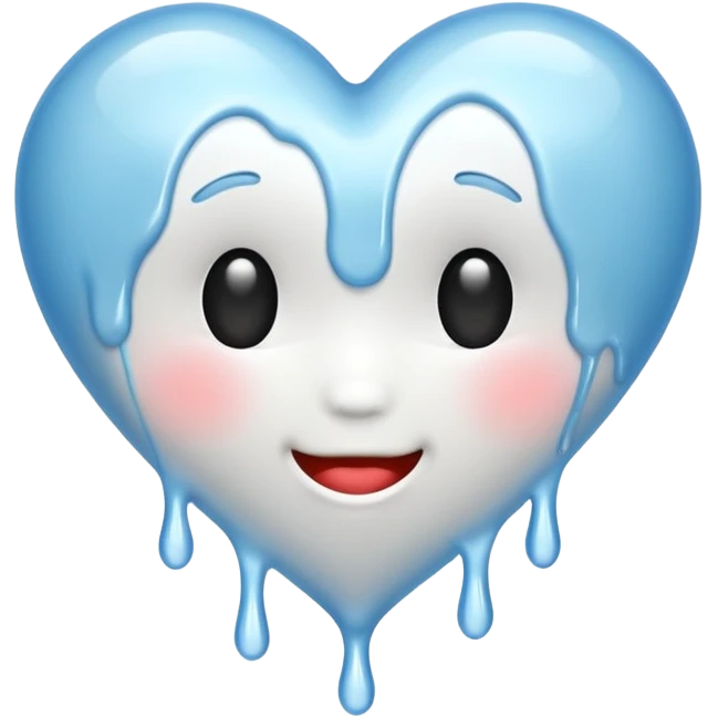 white heart melting emoji