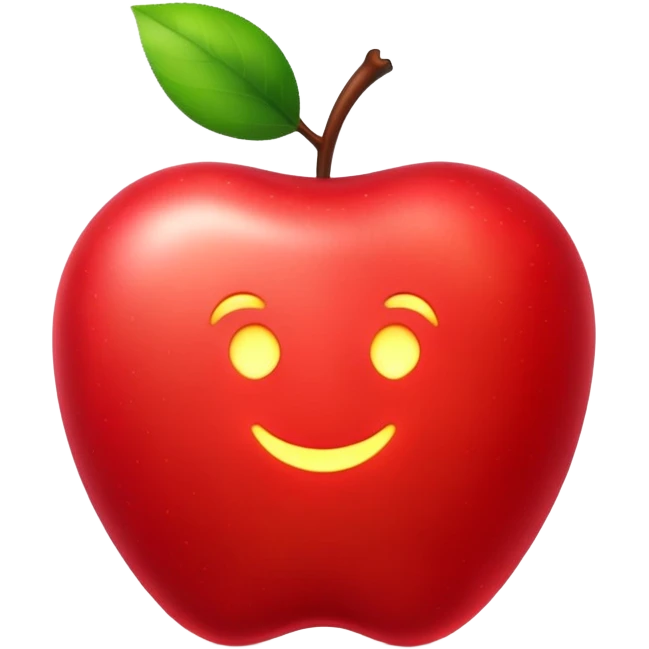 glowing object apple-shaped emoji