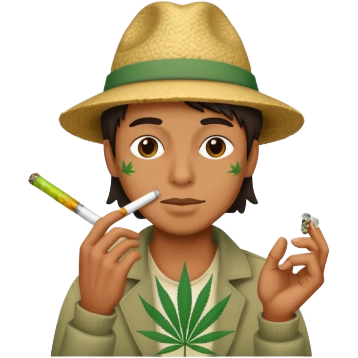 someone smoking marijuana emoji