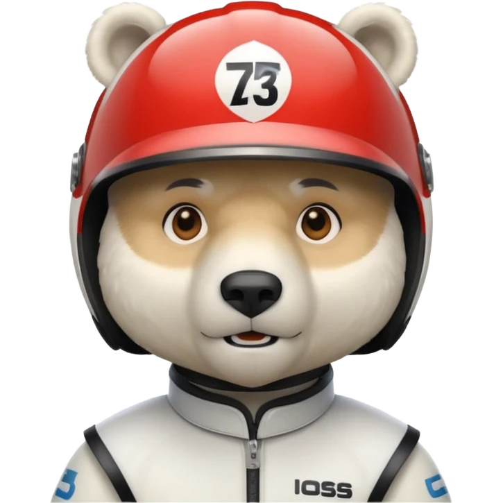 polar bear f1 driver  emoji