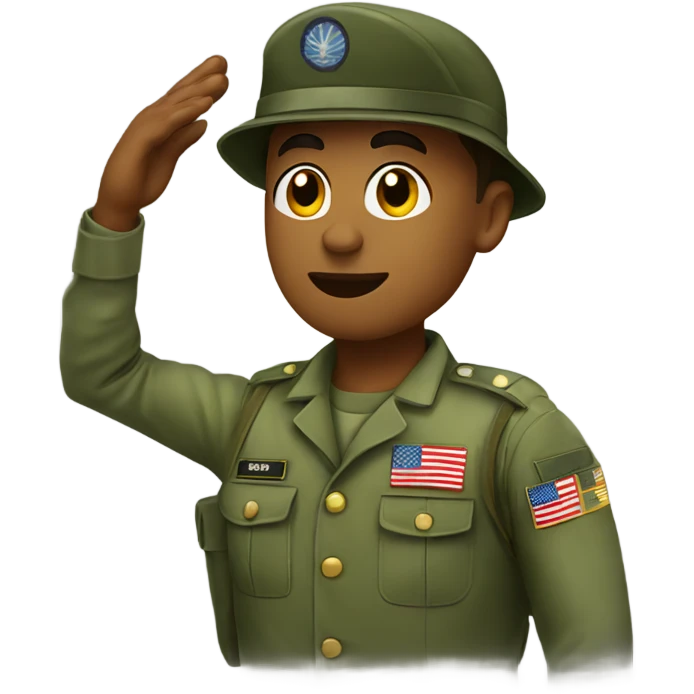 Army Solider saluting emoji