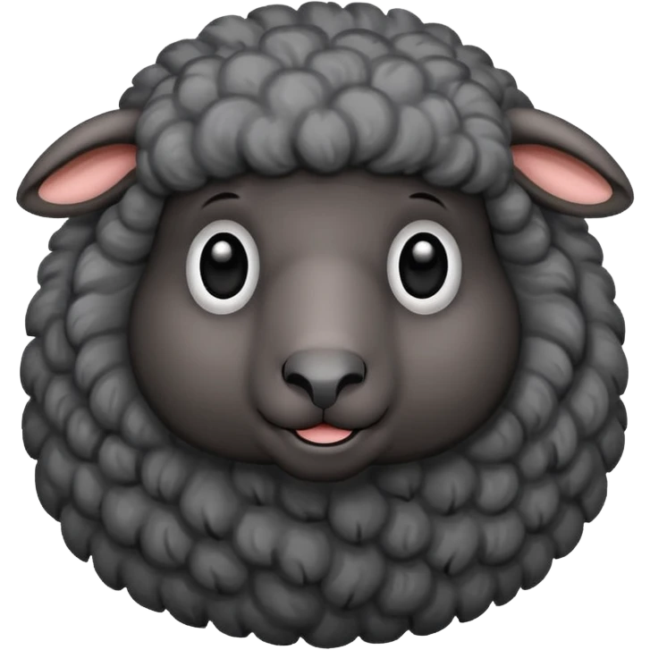 Oveja negra con canas emoji