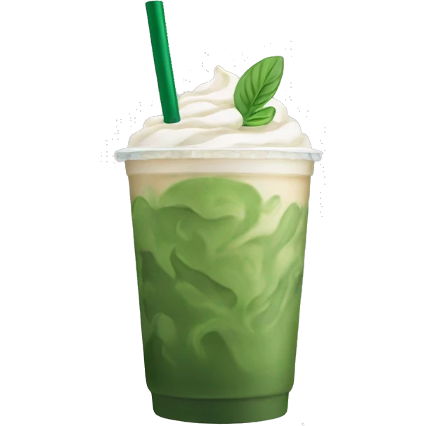Starbucks Iced matcha latte emoji