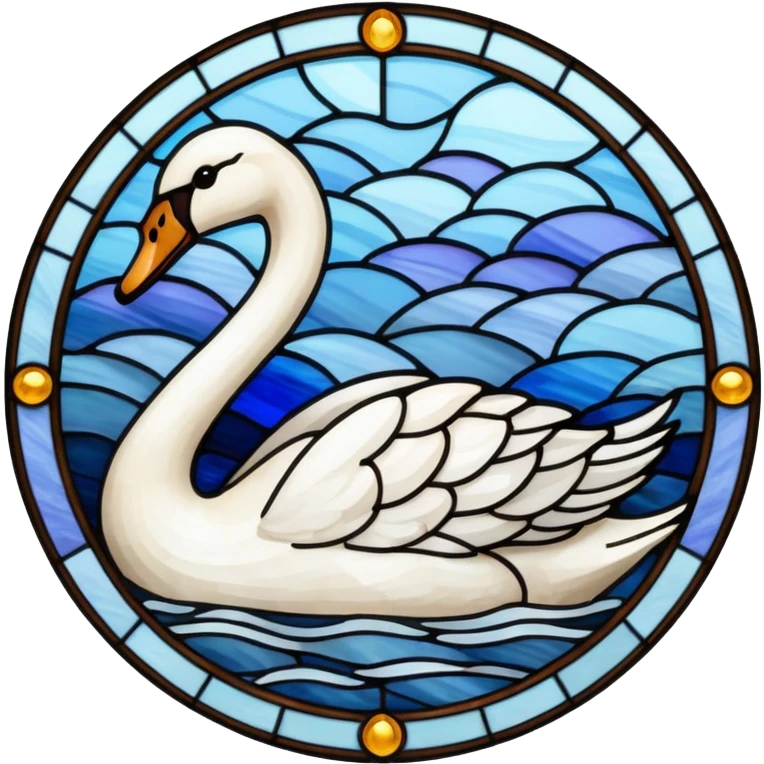 stained glass swan emoji