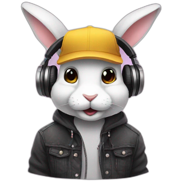 DJ rabbit emoji