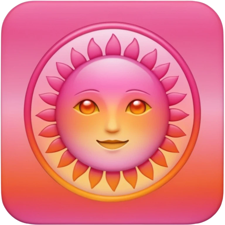Pink and orange sun ombré  emoji