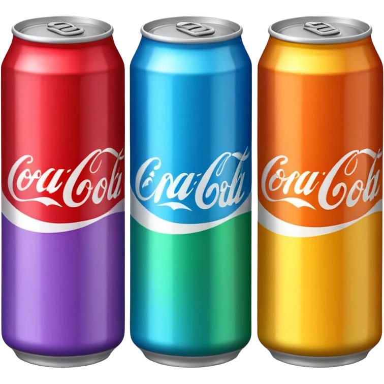 5 cans of aesthetic soda emoji