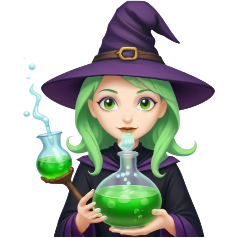 green witch cooking potion emoji