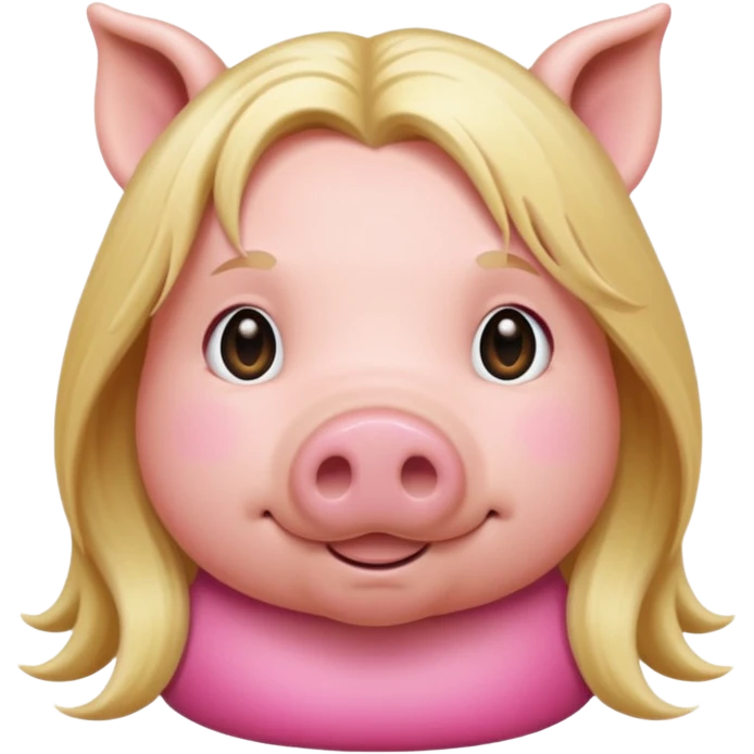 pig with long blonde hair emoji