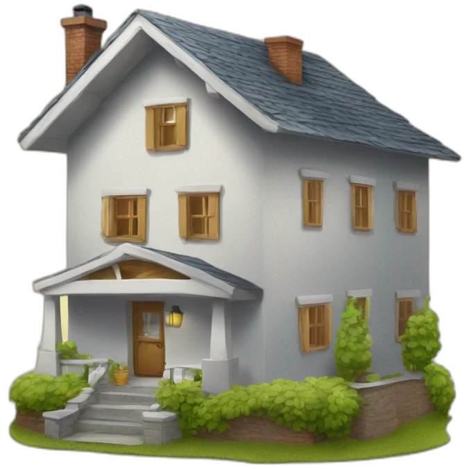 Homme sur une maison emoji