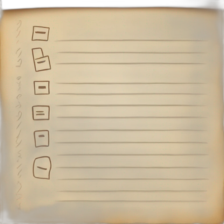 scroll with check list emoji