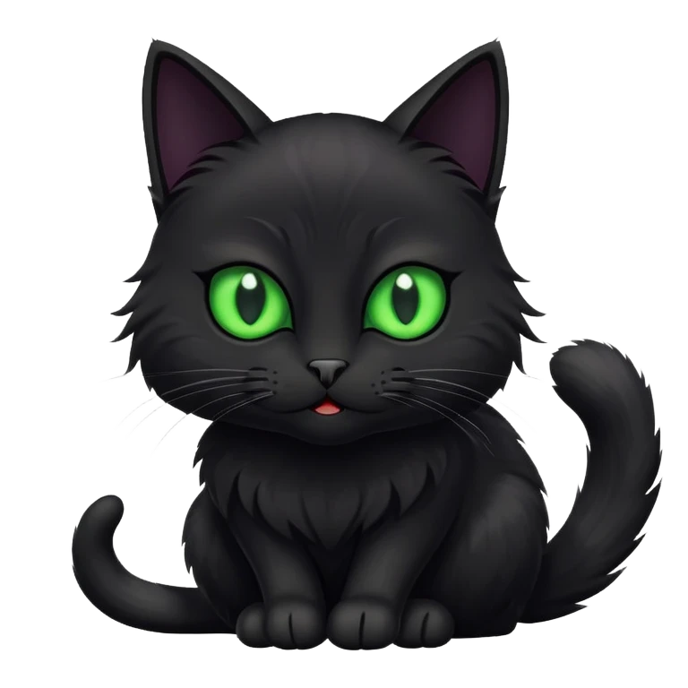 Hissing black cat emoji