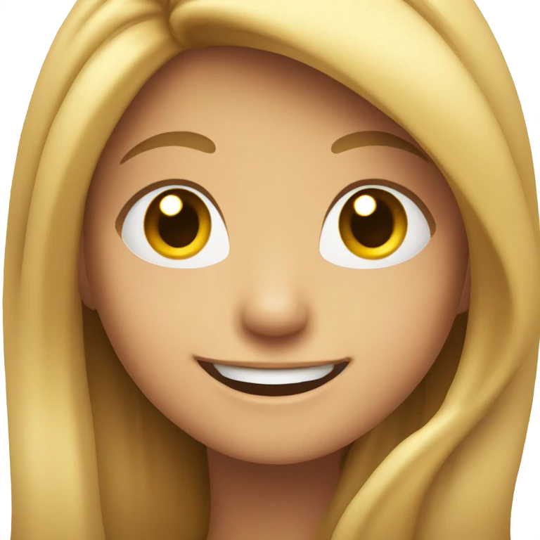 happy girl with long hair emoji