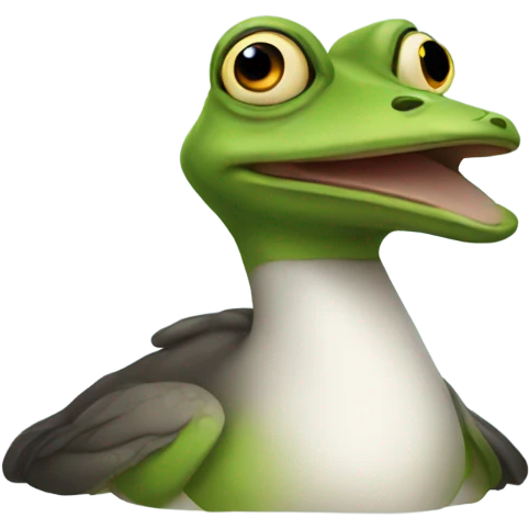 Frog goose hybrid emoji